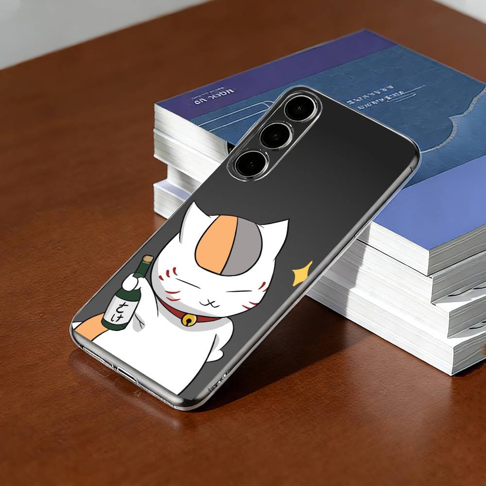 Natsume Y-yuujinchou Nyanko Phone Case For SamsungA10,12,20,21S,30,31,40,50,51,52,70,71 Transparent Cover Samsung a40