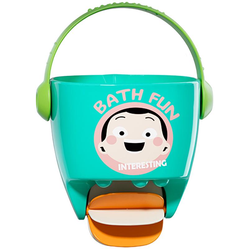 Infant Cartoon Bath Toys - Mini Stacking Bucket Set for Playful Water Fun