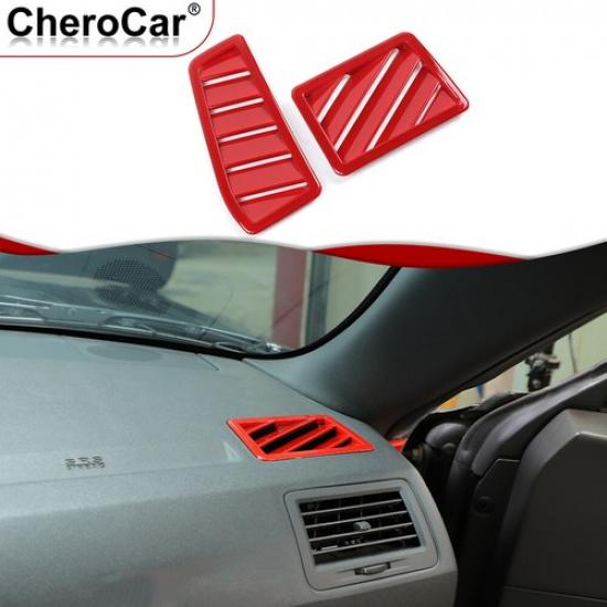 

2PCS Red Dashboard Air Vent Outlet Cover Trim for Dodge Challenger 2009-2014