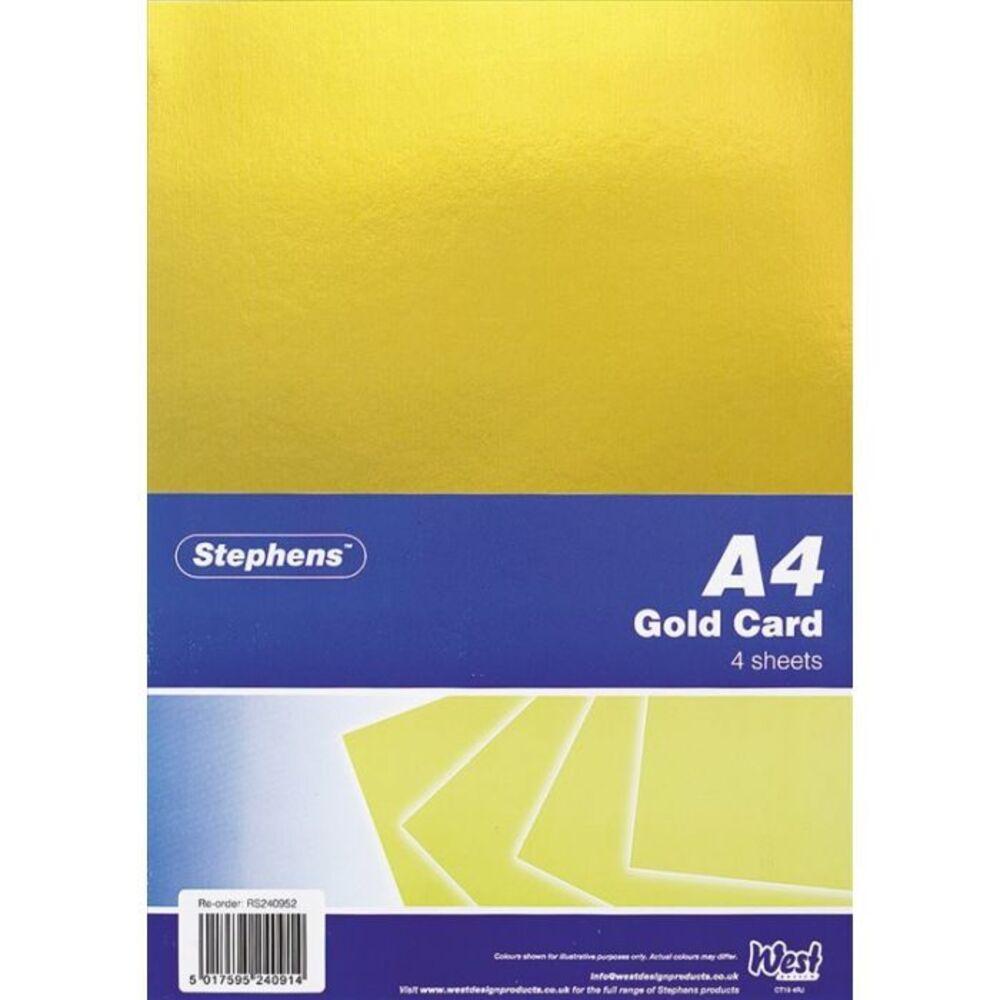 Stephens Metallic A4 Card Stock (Pack of 4)