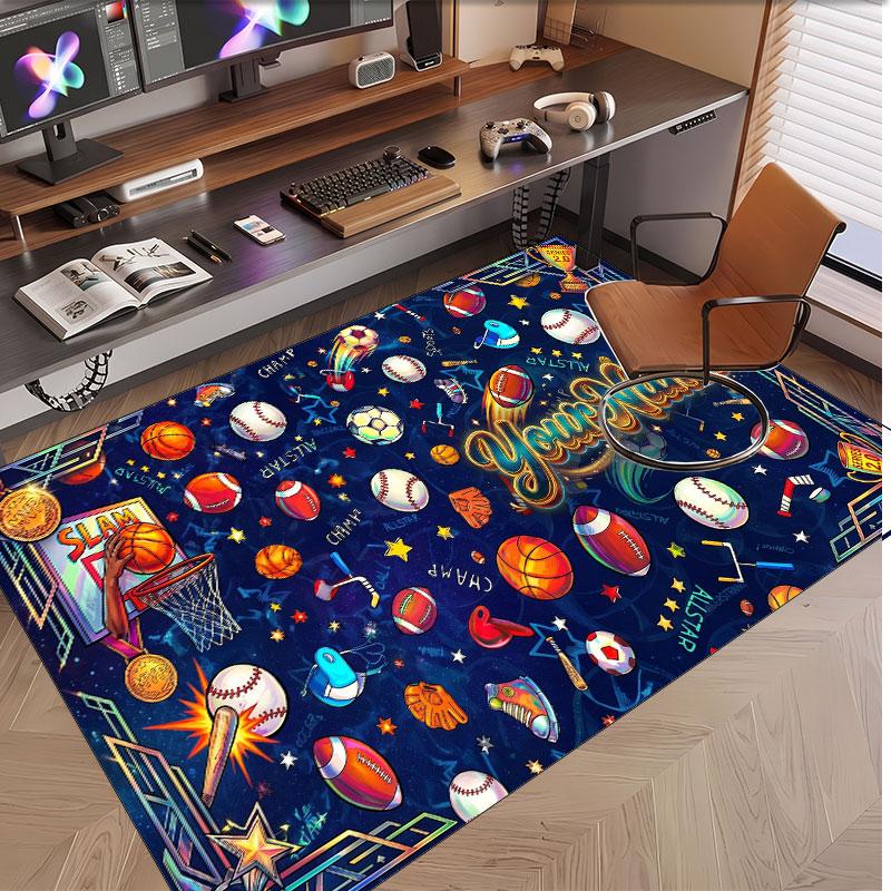 Decorative Artwork Theme Soft Crystal Velvet Rug Custom Name & Text Print Non Slip Floor Rug for Bedroom Living Room