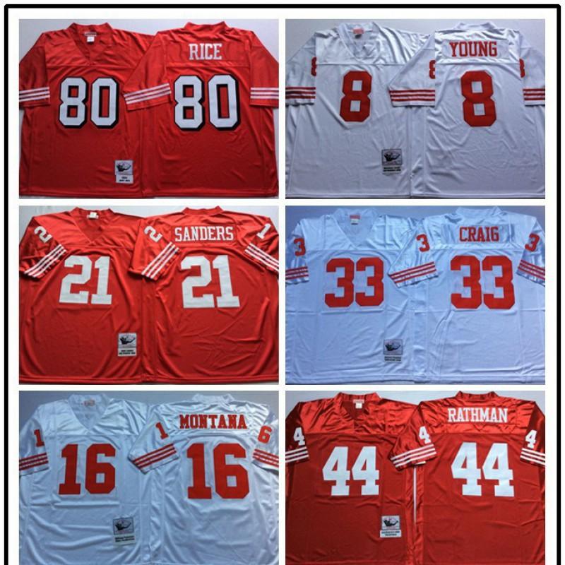 San Francisco 49ers Retro Embroidered NFL Football Jersey Men Women Cotton Blend Sportswear Training Casual Wear