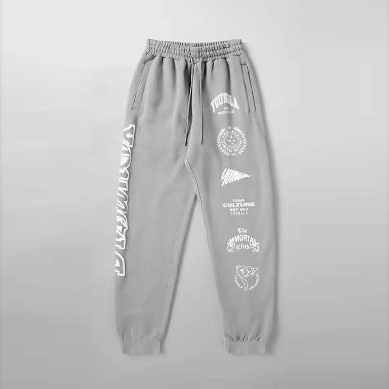 

2024 Осень Мужские однотонные эластичные повседневные брюки с эластичной резинкой на талии, спортивные брюки, штаны для бега 4XL серый