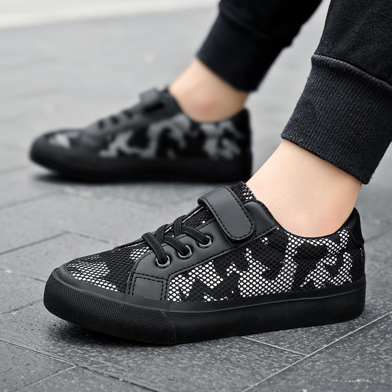 Children's Canvas Shoes Summer Breathable Soft Sole Comfortable Personality Korean Version Versatile Children's Primary School Students Cloth Shoes Wo