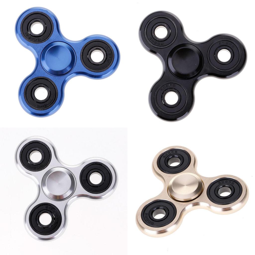 Premium Aluminum Alloy Tri-spinner Silent Bearing Metal Fidget Toy Stress Relief