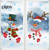 Waterproof Holiday Glass Decor 2Pcs Christmas Snowman Static Window Stickers, Simple Double Clings, Clings PVC Decals for Home Doors And Store