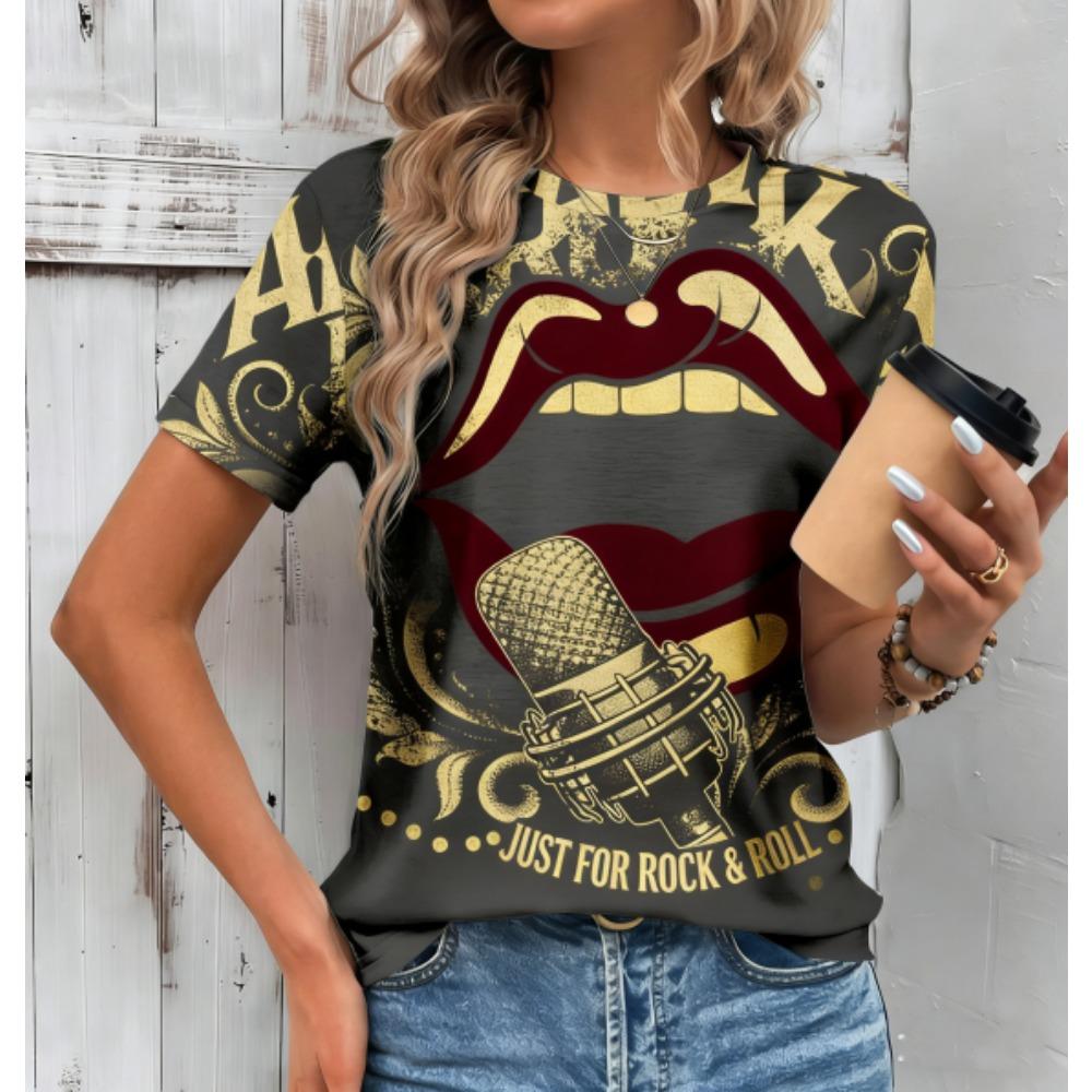 

Літня Мода Рок 3D Принт Дитячі Футболки Вуличний Стиль Повсякденні З Коротким Рукавом Круглий Виріз Футболки для Хлопчиків Топи Одяг для Дівчаток 130