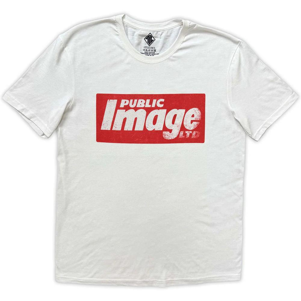 PIL (Public Image Ltd) T-Shirt: News Logo (White) OFFICIAL NEW M