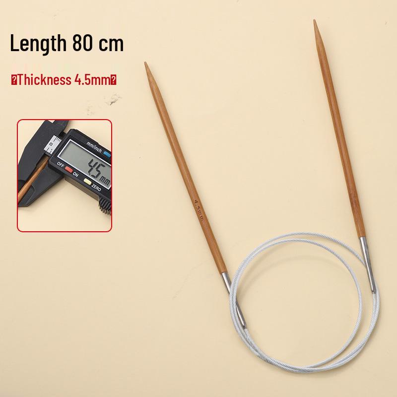 Bamboo & Stainless Steel Circular Knitting Needles - Handmade Tools for Sweater, Yarn, Crochet, and Straight Needles.