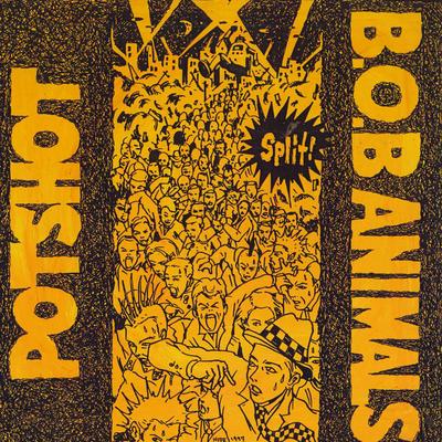 7inch Record POTSHOT  B.O.B ANIMALS  Split TV007 TVFREAK 1997 Japan Japanese PopRock Used