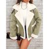 Giacca di Pelliccia Sintetica con Collo a Revers Autunnale e Invernale Nuova Moda Europea e Americana Cappotto Caldo Integrato Pelliccia Donna