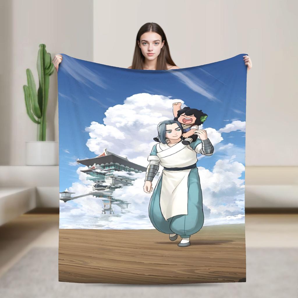 The Legend Of Hei Anime Blanket  Camping Flannel Throw Blanket For Living Room Soft Custom Quality Bedspread Birthday Present