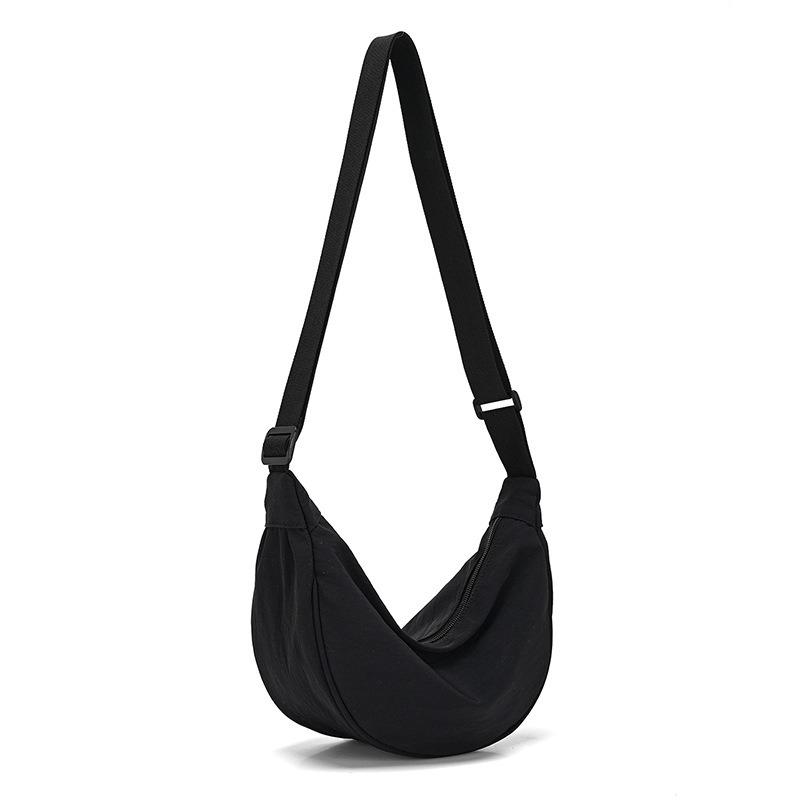 Fashion new solid color women's messenger bag large capacity portable portable dumpling bag versatile go out shoulder bag women