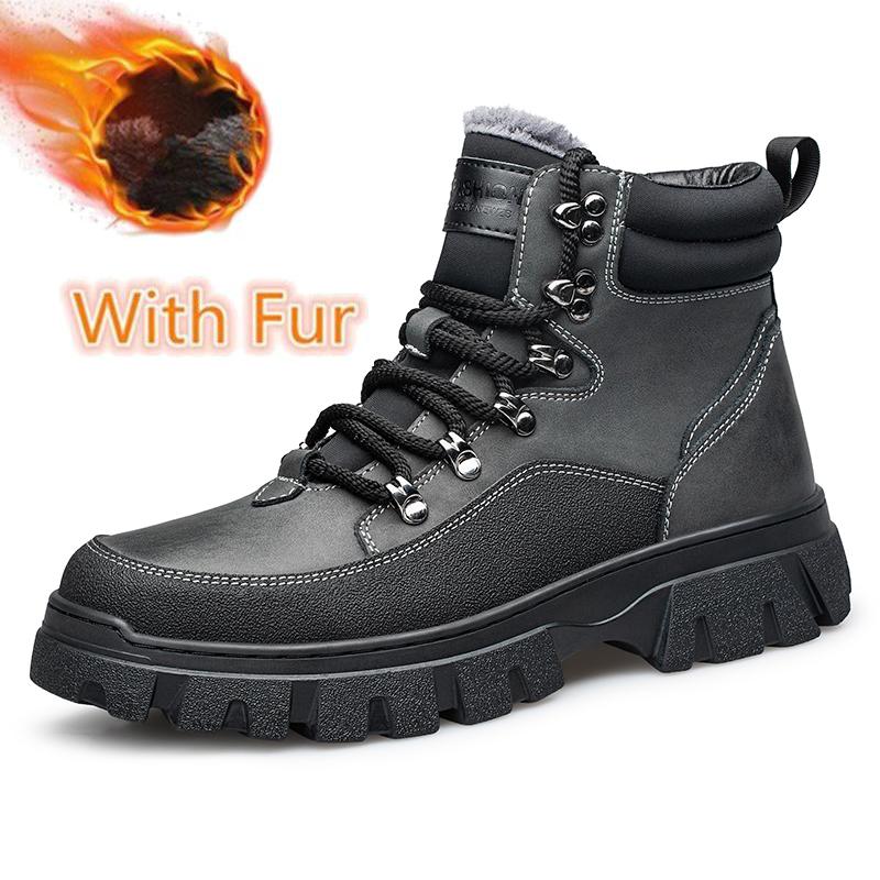 

Универсальные стильные мужские ботильоны, модная обувь из натуральной кожи, винтажная зимняя обувь на платформе, горячая распродажа, базовые ботинки 45