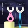 Kids U Shaped Toothbrush Anti-choking Design Food Grade Silicone Bristles Full Teeth Coverage for Toddlers Safe Brushing
