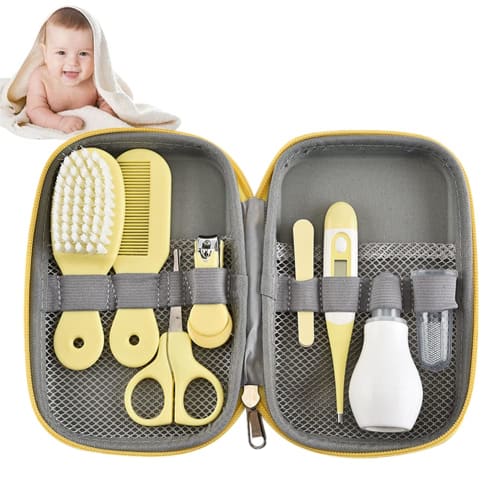 Baby Grooming Kit with Nail Clippers and Nail File for Newborns, Nose Care, and Nail File for Health and Cleanliness, Portable Case Included, Perfect