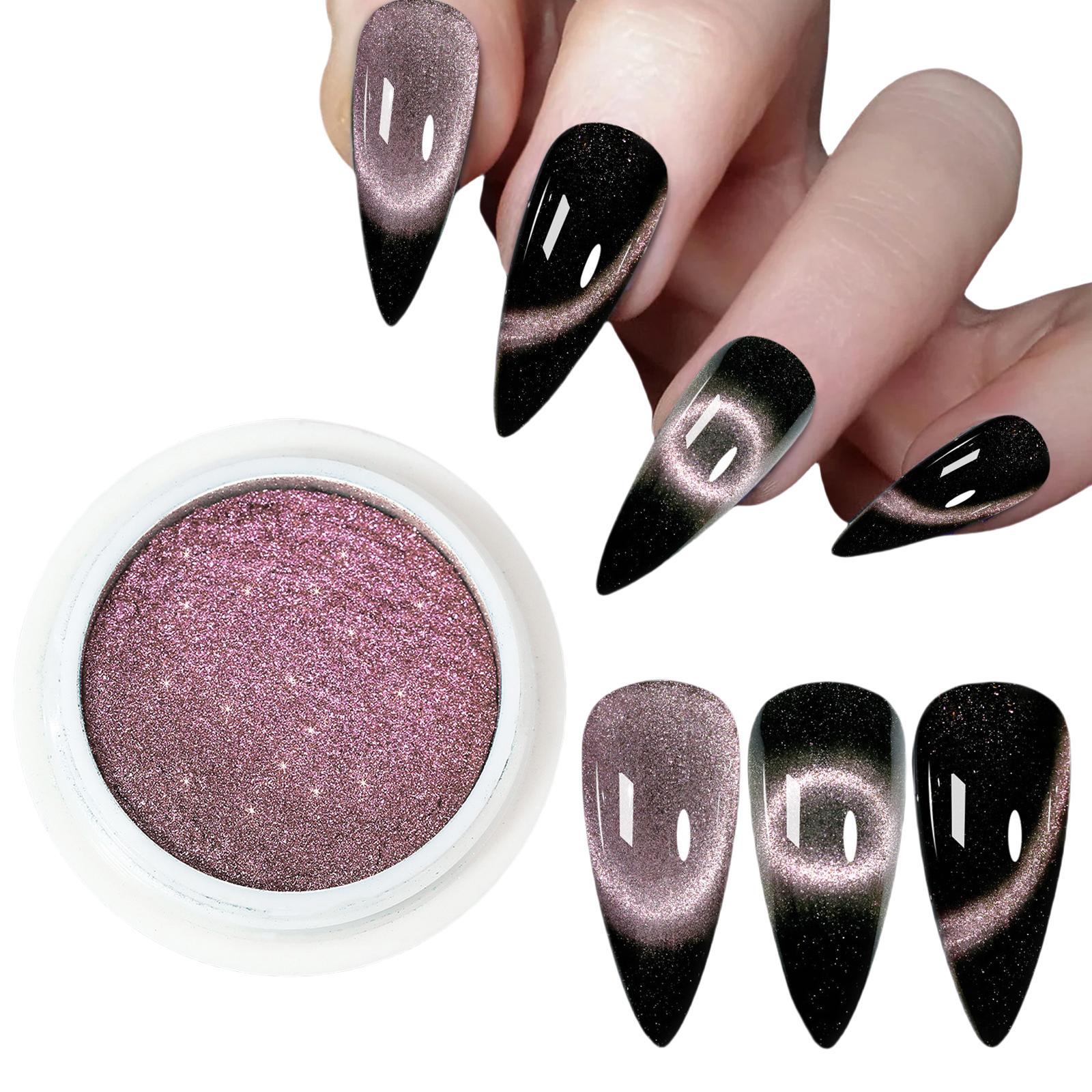 

9D Пудра для ногтей «Кошачий глаз» Зеркальный эффект Магнитная пудра Глиттер Пигментная пудра Пудра для нейл-арта Украшения для ногтей 3