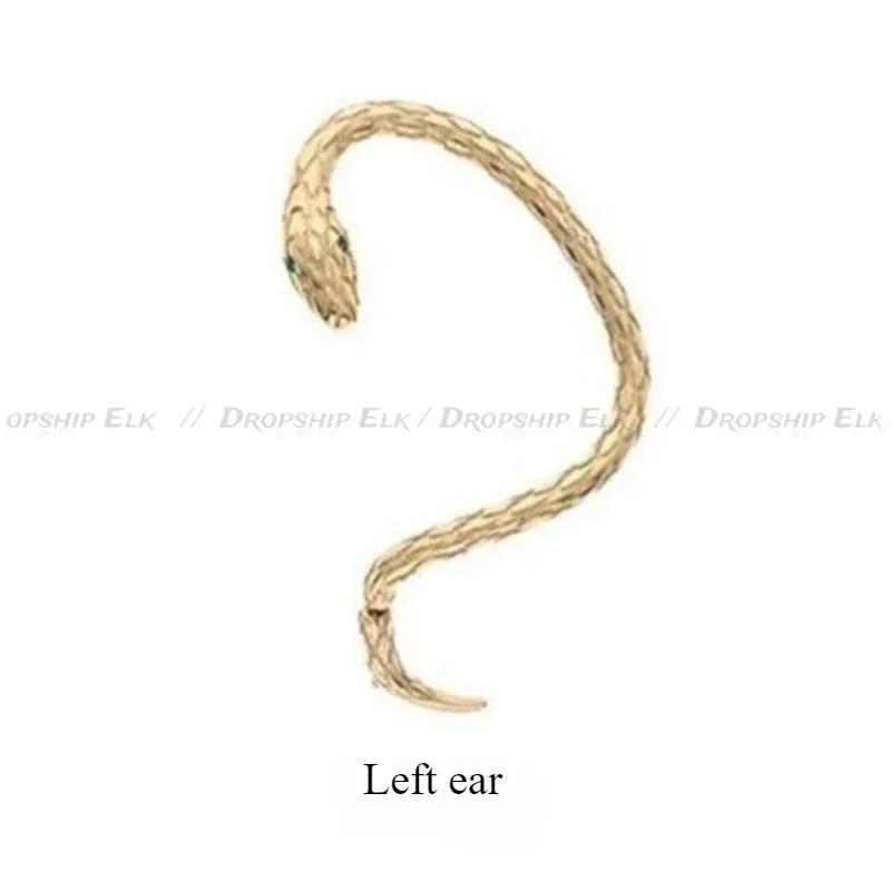 1pair Snake Earring Clips Without Piercing Punk Non Pierced Clip Earrings Ear Cuffs for Women Men Fake Piercing Jewelry