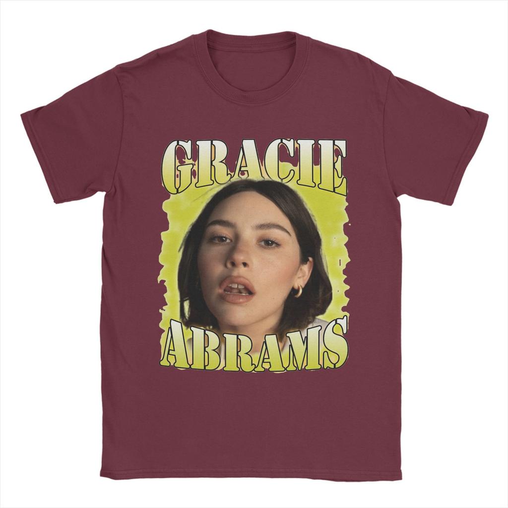 Vintage Gracie Abrams T-Shirts for Men Round Neck Pure Cotton T Shirt  Short Sleeve Tees Plus Size Clothing