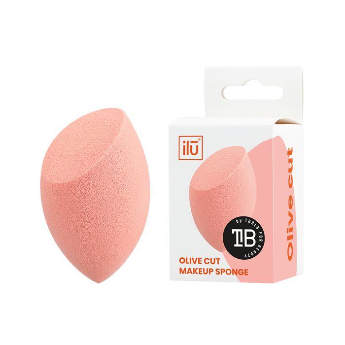 Éponge de maquillage - Ilū - Olive Cut Sponge Orange - Souple - Douce - Résistante