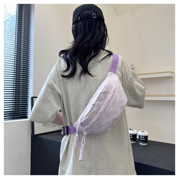 Women Oxford Sling Bag Large Capacity Crossbody Chest Bag Casual Shoulder Backpack Lightweight Travel Waist Pack