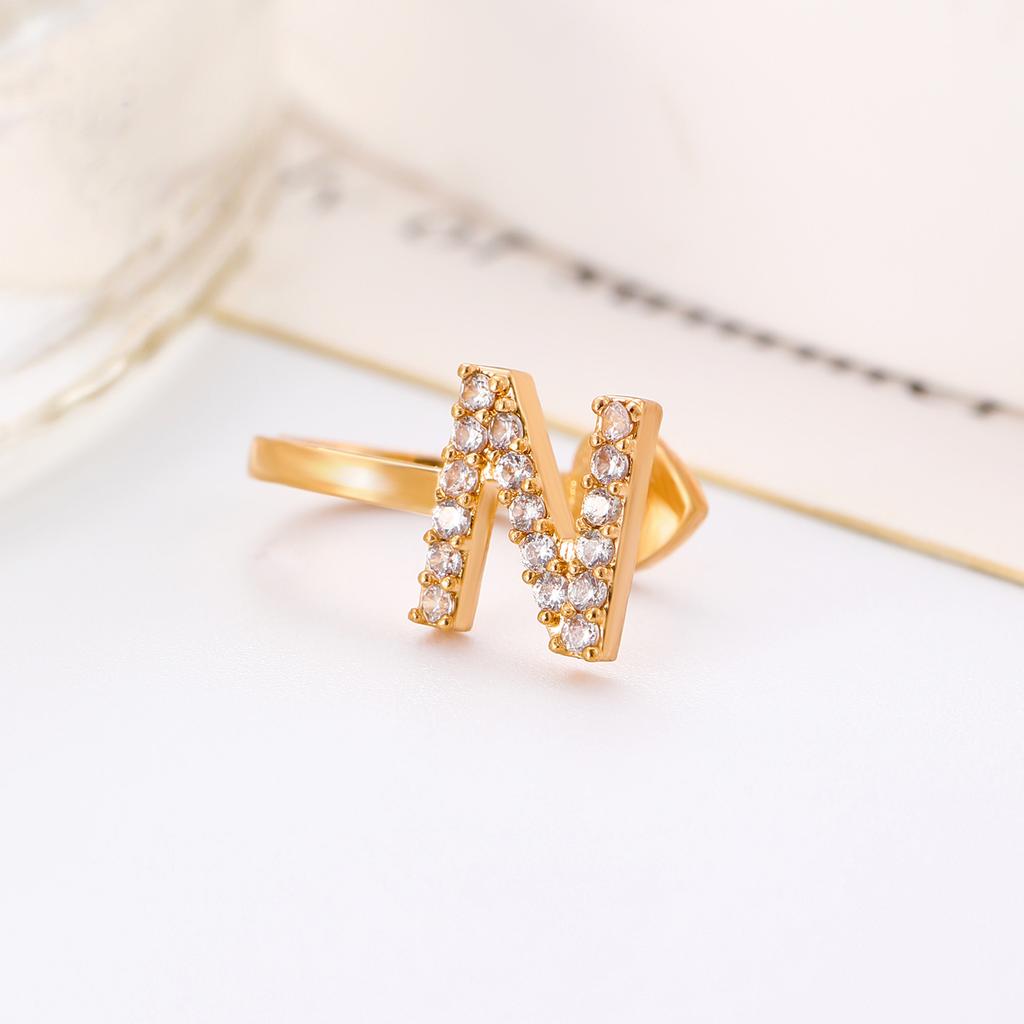 Advanced Temperament 26 English Letter Ear Clip Simple U No Ear Hole Earrings For Women