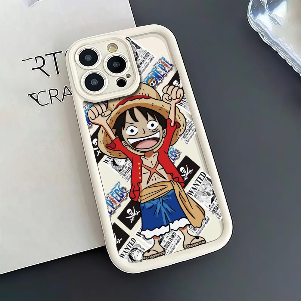 ONE P-PIECE Anime phone case For iPhone 12 11 13 14 15 16 17 Max Pro Plus Air Mini Drop-Proof Flexible Silicone Case