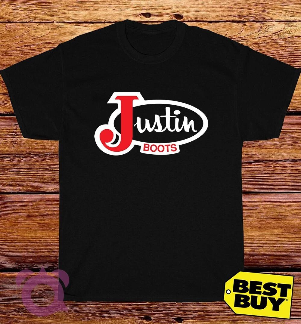 New Justin Boots Logo Men s American Funny T-Shirt Size S to 5XL XXXL