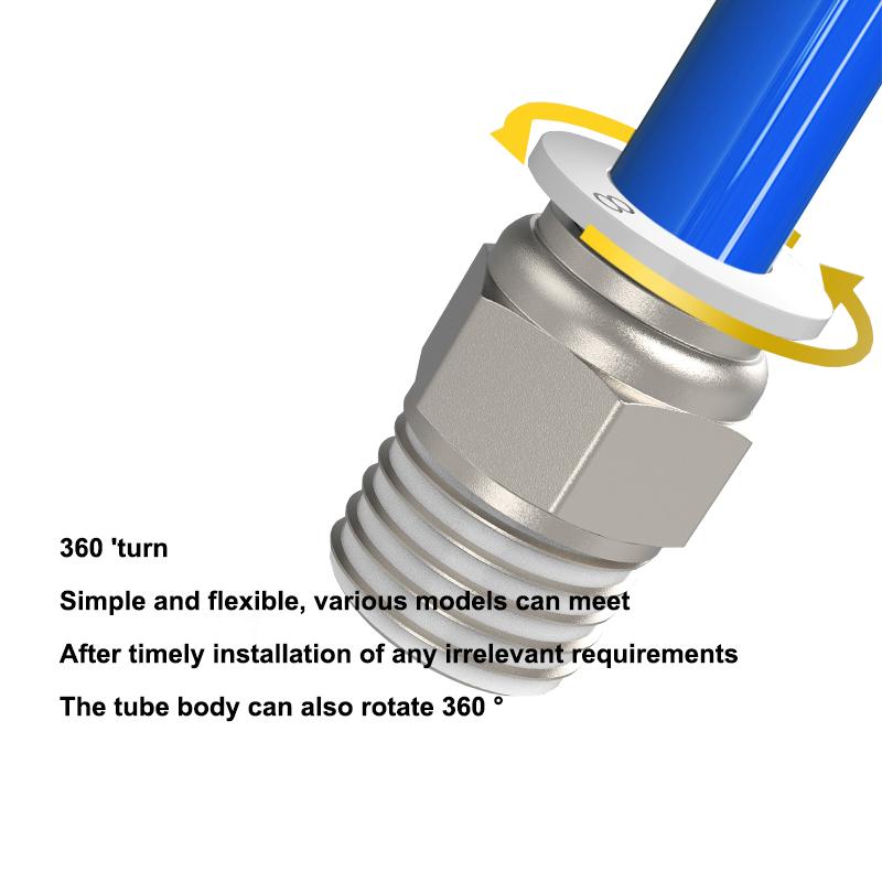 4 6 8 10 12mm 1/8'' 1/4'' 3/8'' 1/2'' Straight Push In Fitting Pneumatic Push To Connect Air Adapter Plug Socket Connector