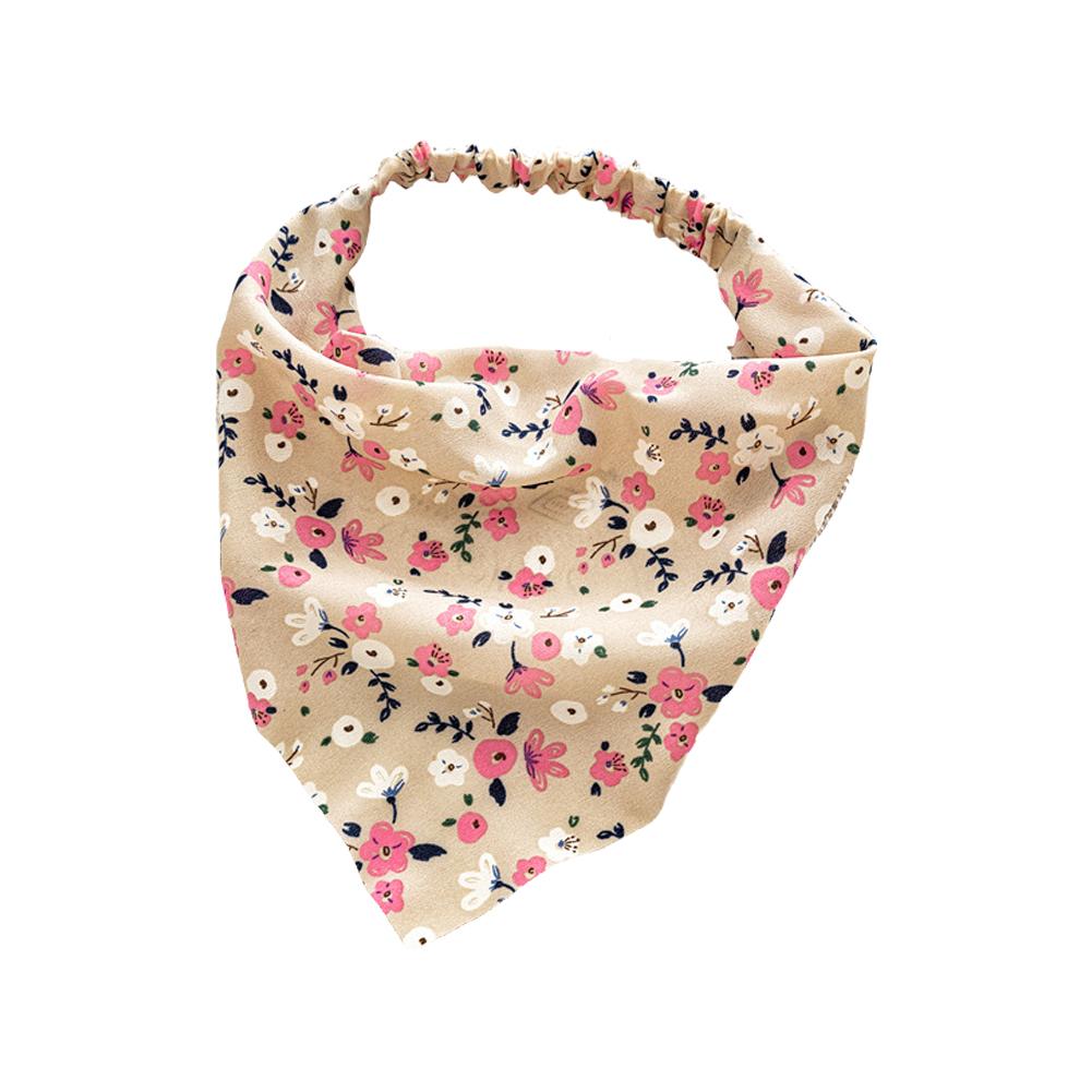 Rural Style Triangular Headscarf Women's Elastic Band Headscarf Printing Summer Elastic Triangular Headband Versatile O4P9