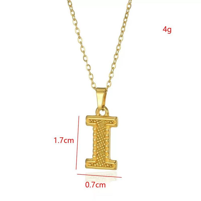 Stainless Steel Initial Necklaces For Women Men Gold Color Letter Necklace Pendant Jewelry Male Female Neck Chain Birthday Gift