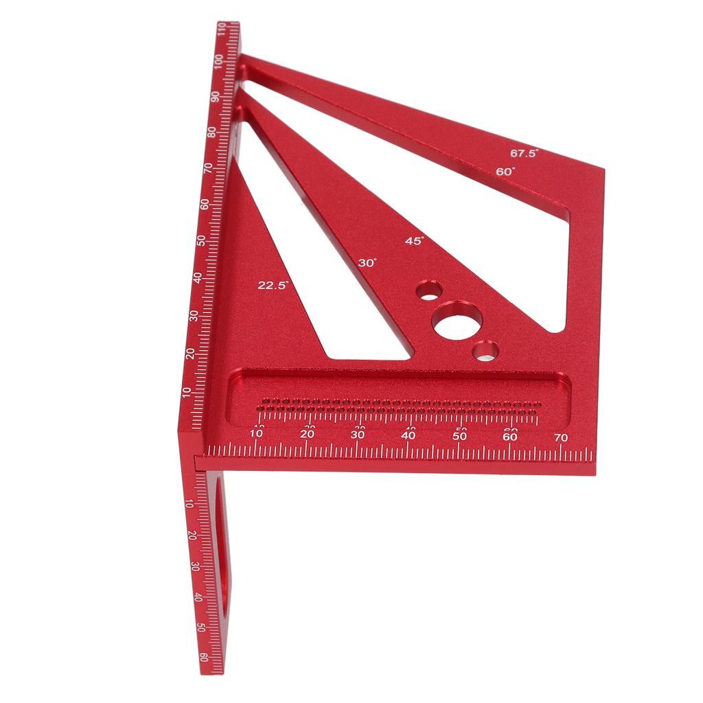3D Multi Angle Measuring Ruler Woodworking Layout Tool 22.5‑90 Degree Protractor Aluminum Alloy