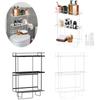 Organisateur de rangement à 3 niveaux au-dessus des toilettes Sans perçage Étagère de rangement pour toilettes Étagère de rangement multi-fonctionnelle en métal pour salle de bain