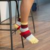 1 Paar Schweißabweisende Fünf-Finger-Socken Antibakterielle Herren-Socken mit geteilten Zehen Sport