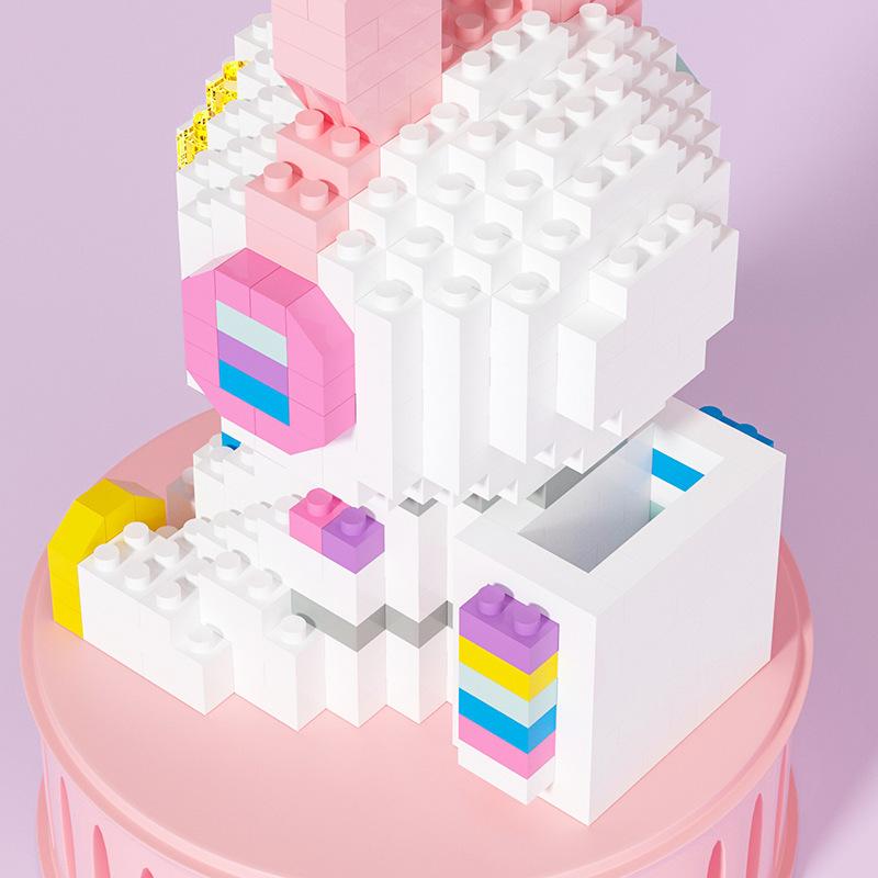 Cute Astronaut Building Block Cartoon DIY Spaceman Model Figures Assembly Micro Diamond Mini Brick Toys For Kids Christmas Gift