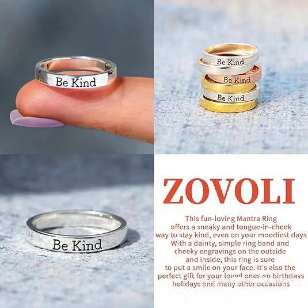 

BeKind High-end Titanium Steel Couple Ring - European and American Style Christmas Jewelry Size 9 серебряный