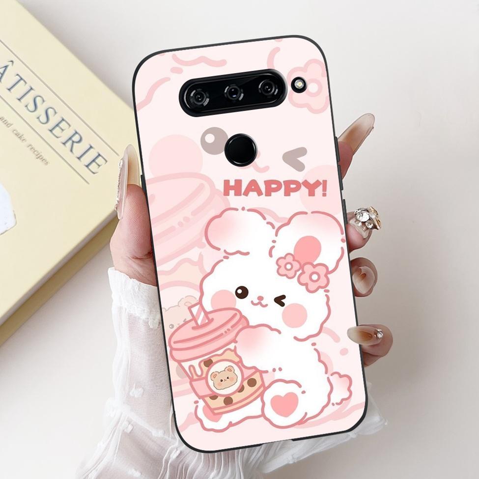 For LG V40 V50 ThinQ Case V50S ThinQ Cute Cartoon Cat Luxury Cool Shockproof Silicone Back Cover For LG V50S ThinQ 5G Phone Case