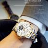 JINSHIDUN Tourbillon Automatic Mechanical Watch, Multi-functional Sports Waterproof Luminous Men's Watch