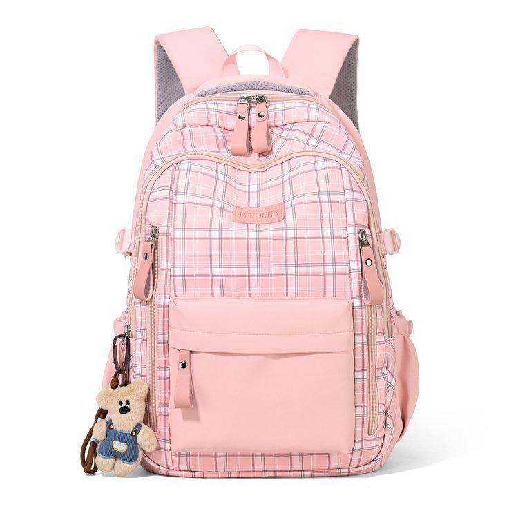 Schoolbag schoolbag 1011 new plaid student large capacity lightweight high school student simple backpack college backpack