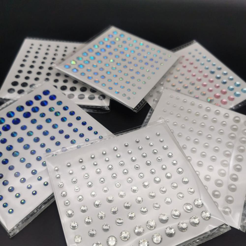 Pearls Jewelry Stickers Festival Makeup Decoration Rhinestone Stickers Face Body Colored