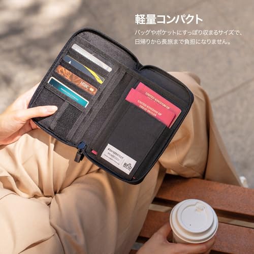 MONOCOZZI Bon Voyage Travel Docs Organizer, a convenient travel accessory with anti-skimming protection, a multi-functional passport cover with a pock