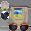 Car Sun Visor Card Clip Sunglasses Storage Box Magic Tape Clip Universal Auto Truck Internal Card Holder Sunshade Accessories