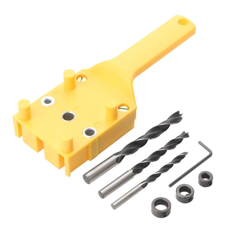 Wooden Board Drilling Locator: Straight & Round Hole Punch for DIY Wood Tenon Splicing