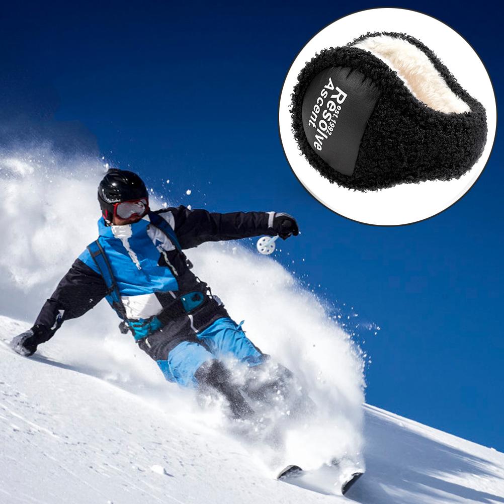 Winter Ear Warmers Adjustable Foldable Earmuffs for Men and Women Fleece Ear Warmers for Outdoor