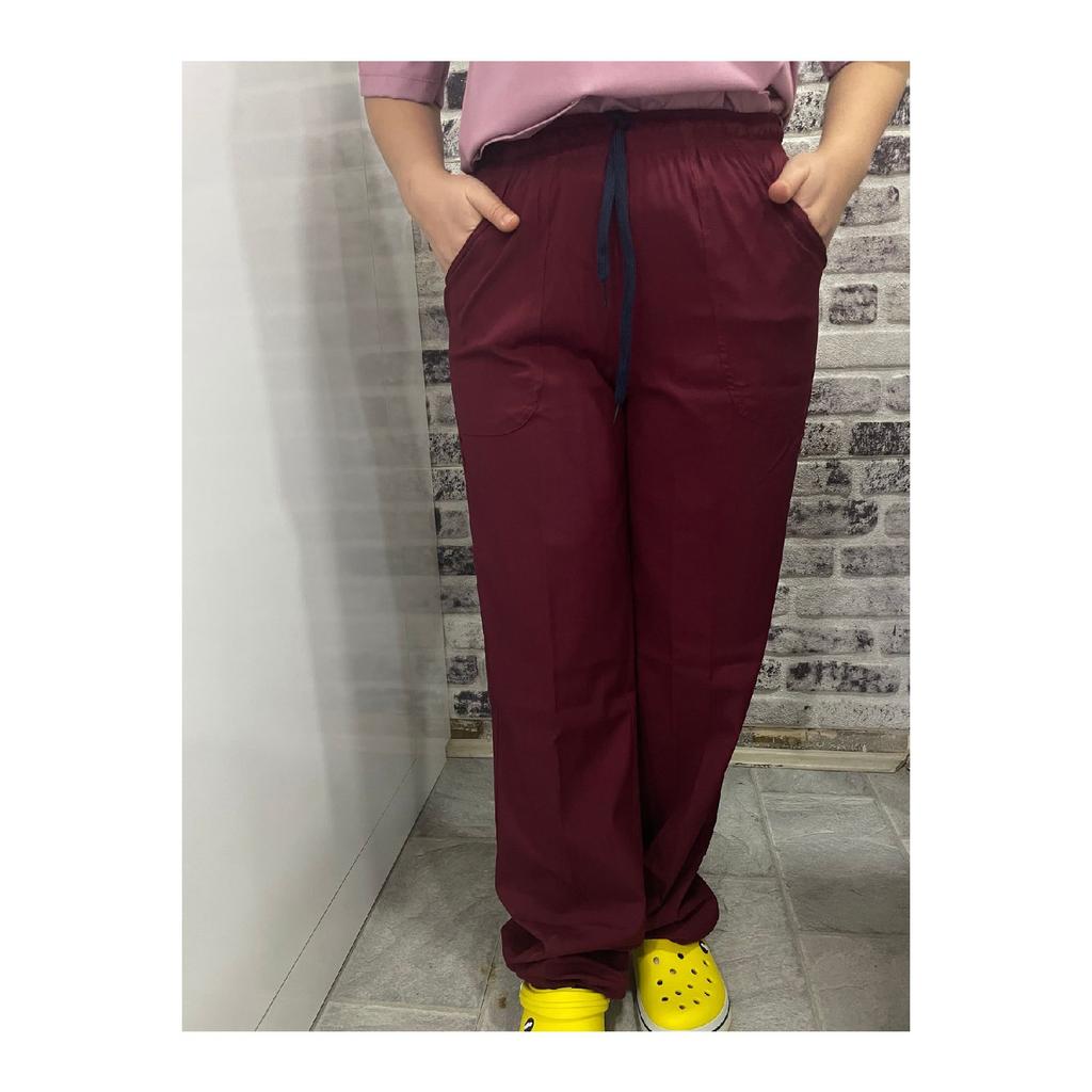Ad Uniform Lycra Unisex Bordeaux Pants Doctor Nurse Cook Surgery Single Single Alt