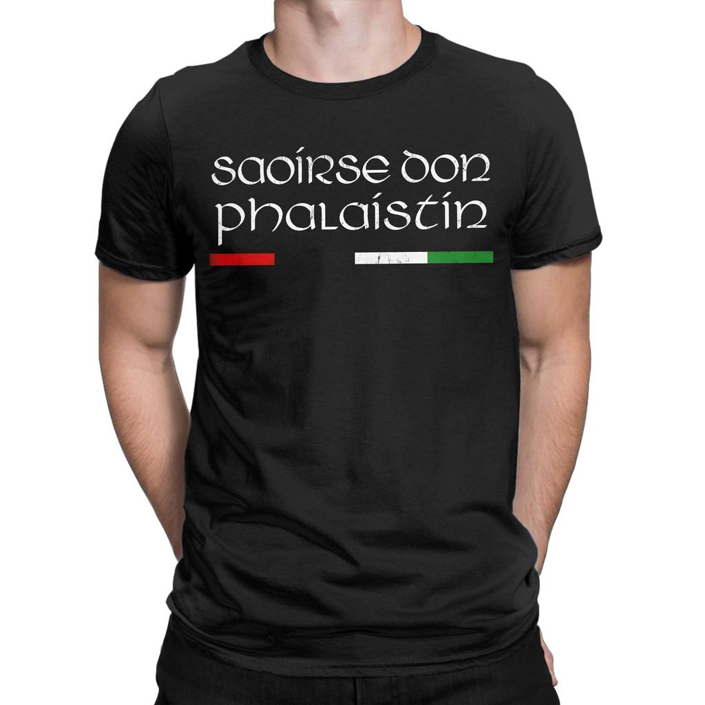 Übergroßes T-Shirt Saoirse Don Phalaistin Palästina 100% Baumwoll-T-Shirts T-Shirt für Männer Sommer Freizeit Kurzarm Kleidung