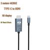 Type C to HDMI 4K Screen Mirroring Cable for Mobile, HDTV, Computer, TV