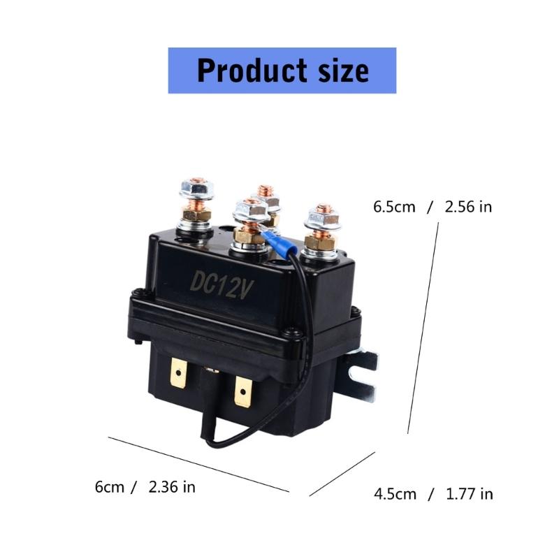 Universals 12V 250A Winch Remote Contactor Winch Relays Kits Practical Winch Control Solenoid Relays Control Box