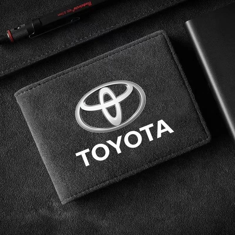 1Pcs Car Emblem Driver License Cover ID Credit Card Holder For Toyota C-hr Prado Rav4 Yaris Hilux Prius Avensis Corolla Camry
