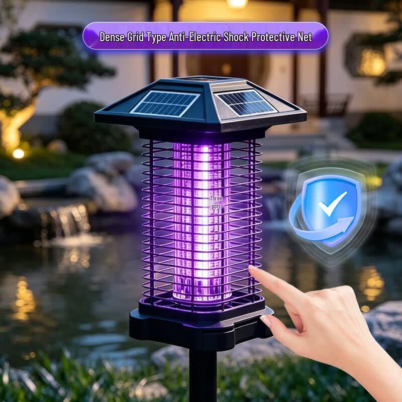 5-Sided Solar Outdoor Mosquito Killer Lamp
